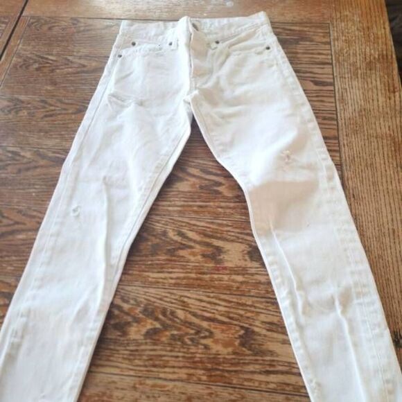 Moussy Howa Distressed Jeans in White sz 29x25.5 - Picture 1 of 5